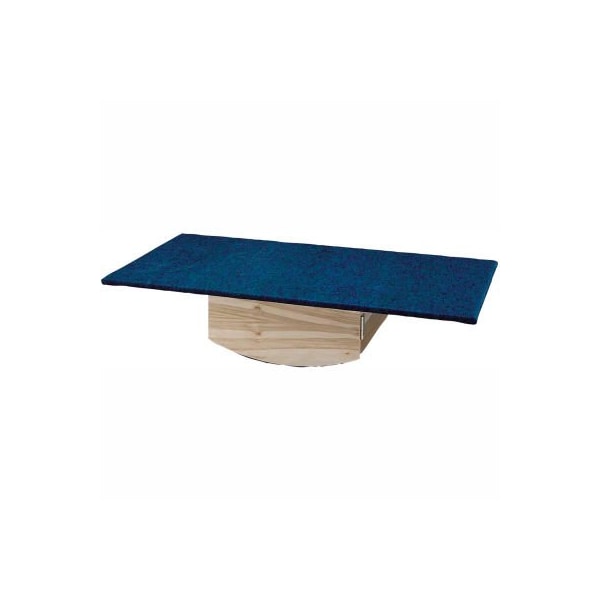 Rocker Board, Wooden with Carpet, Side-to-Side and Front-to-Back Combo, 60"L x 30"W x 12"H